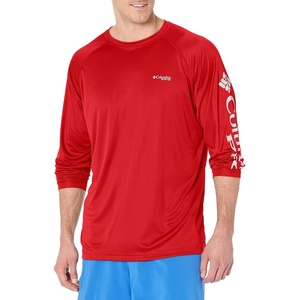 image:imageColumbia Mens PFG Terminal Tackle Long Sleeve ShirtRed SparkWhite Logo