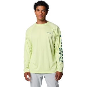 image:imageColumbia Mens PFG Terminal Tackle Long Sleeve ShirtSpring YellowMidnight Teal Logo