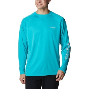 image:imageColumbia Mens PFG Terminal Tackle Long Sleeve ShirtTurquoiseCool Grey Logo