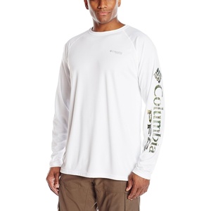 image:imageColumbia Mens PFG Terminal Tackle Long Sleeve ShirtWhiteCamo Logo