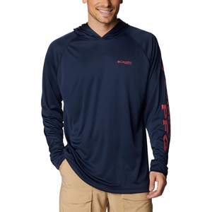 image:imageColumbia Mens Terminal Tackle HoodieCollegiate NavySunset Red Logo