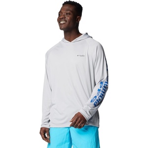 image:imageColumbia Mens Terminal Tackle HoodieCool GreyVivid Blue Logo