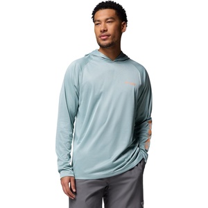 image:imageColumbia Mens Terminal Tackle HoodieCrushed Blue HeatherBright Nectar Logo
