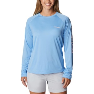 image:imageColumbia Womens Tidal Tee II Long Sleeve HoodieAgateSatin Pink Logo