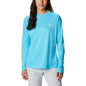image:imageColumbia Womens Tidal Tee II Long Sleeve HoodieAtollWhite Logo