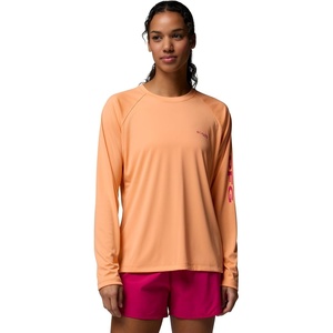 image:imageColumbia Womens Tidal Tee II Long Sleeve HoodieBright NectarGuava Pink Logo