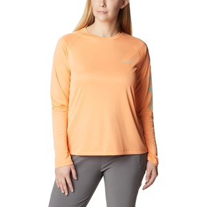 image:imageColumbia Womens Tidal Tee II Long Sleeve HoodieBright NectarMint Cay Logo