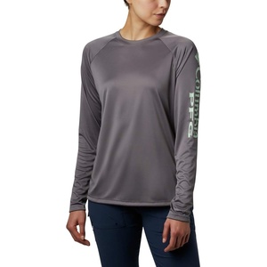 image:imageColumbia Womens Tidal Tee II Long Sleeve HoodieCity GreyNew Mint Logo