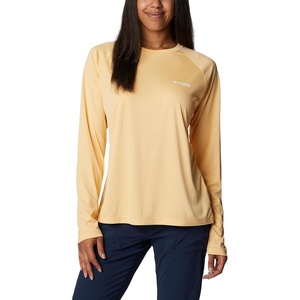 image:imageColumbia Womens Tidal Tee II Long Sleeve HoodieCocoa ButterWhite Logo