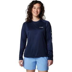 image:imageColumbia Womens Tidal Tee II Long Sleeve HoodieCollegiate NavyWhite Logo