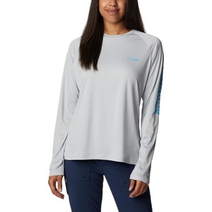 image:imageColumbia Womens Tidal Tee II Long Sleeve HoodieCoral GlowWhite Logo