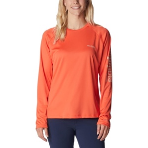 image:imageColumbia Womens Tidal Tee II Long Sleeve HoodieCorangeLight Coral Logo