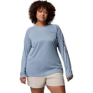 image:imageColumbia Womens Tidal Tee II Long Sleeve HoodieDockside BlueNocturnal Logo