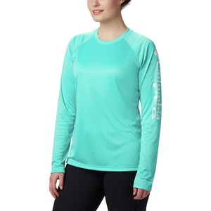 image:imageColumbia Womens Tidal Tee II Long Sleeve HoodieDolphinWhite Logo