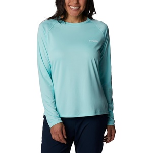 image:imageColumbia Womens Tidal Tee II Long Sleeve HoodieGullfoss GreenWhite Logo