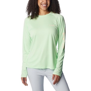 image:imageColumbia Womens Tidal Tee II Long Sleeve HoodieKey WestPeach Fizz Logo