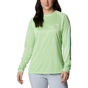image:imageColumbia Womens Tidal Tee II Long Sleeve HoodieLime Glow HeatherGulf Stream Logo
