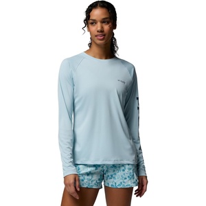 image:imageColumbia Womens Tidal Tee II Long Sleeve HoodieMarine LightNocturnal Logo