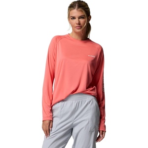 image:imageColumbia Womens Tidal Tee II Long Sleeve HoodieMelonadeWhite Logo