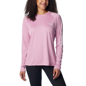 image:imageColumbia Womens Tidal Tee II Long Sleeve HoodieMinuetTiki Pink Logo