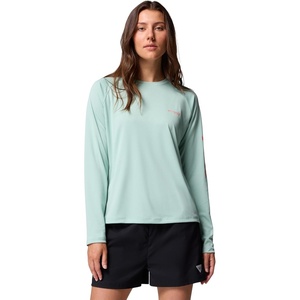 image:imageColumbia Womens Tidal Tee II Long Sleeve HoodieMisty JadeMelonade Logo