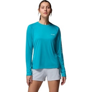 image:imageColumbia Womens Tidal Tee II Long Sleeve HoodieOcean TealWhite Logo