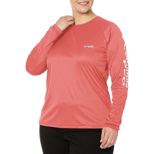 image:imageColumbia Womens Tidal Tee II Long Sleeve HoodieRed Hibiscus HeatherWhite Logo
