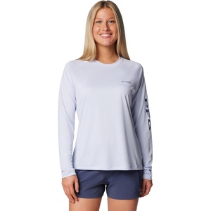 image:imageColumbia Womens Tidal Tee II Long Sleeve HoodieSnowdriftNocturnal Logo
