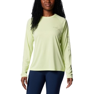 image:imageColumbia Womens Tidal Tee II Long Sleeve HoodieSpring YellowSmokey Sage Logo
