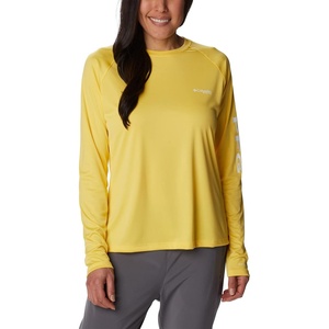 image:imageColumbia Womens Tidal Tee II Long Sleeve HoodieSun GlowWhite Logo