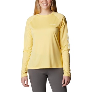 image:imageColumbia Womens Tidal Tee II Long Sleeve HoodieSweet CornWhite Logo