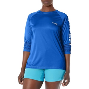 image:imageColumbia Womens Tidal Tee II Long Sleeve HoodieTanzaniteWhite Logo