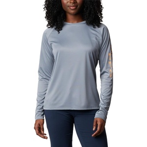 image:imageColumbia Womens Tidal Tee II Long Sleeve HoodieTrade Winds GreyLight Juice Logo