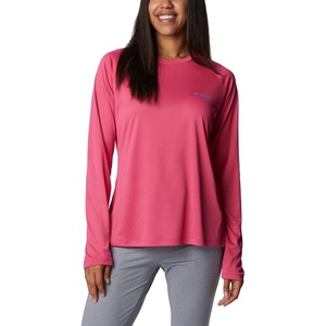 image:imageColumbia Womens Tidal Tee II Long Sleeve HoodieUltra PinkViolet Sea Logo