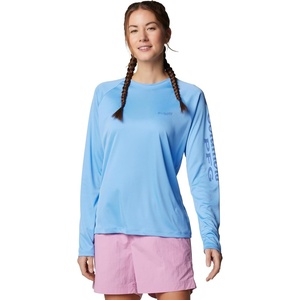 image:imageColumbia Womens Tidal Tee II Long Sleeve HoodieWhite CapBluebell Logo
