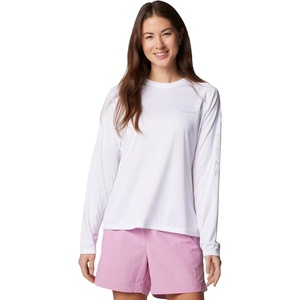 image:imageColumbia Womens Tidal Tee II Long Sleeve HoodieWhiteCirrus Grey Logo