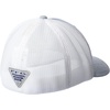 image:imageColumbia Unisex Adult PFG Leather Fish Flag Mesh Ball CapSail HeatherWhite