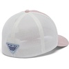 image:imageColumbia Unisex Adult PFG Leather Fish Flag Mesh Ball CapSunset Red HeatherChalk