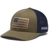 image:imageColumbia Unisex Adult PFG Logo Mesh Ball CapOlive GreenCollegiate Navy
