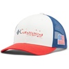 image:imageColumbia Unisex Adult PFG Logo Mesh Ball CapRed Spark  Us Flag