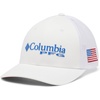 image:imageColumbia Unisex Adult PFG Logo Mesh Ball CapWhite  Vivid Blue  Usa Flag