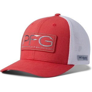 image:imageColumbia Kids Mens Junior Mesh Ballcap YouthRed HibiscusWhitePfg Hooks