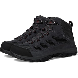 image:imageColumbia Mens Crestwood Mid Waterproof Hiking BootsDark GreyDeep Rust