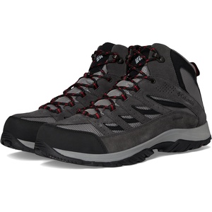 image:imageColumbia Mens Crestwood Mid Waterproof Hiking BootsDark GreyMountain Red