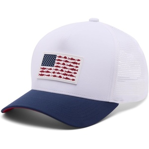 image:imageColumbia PFG Elite 3D Stretch SnapbackWhiteColl NavyFish Flag