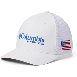image:imageColumbia PFG Logo Mesh Ball CapWhiteVivid BlueUsa Flag