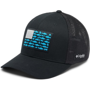 image:imageColumbia Unisex Adult PFG Logo Mesh Ball CapBlackOcean BlueTrout
