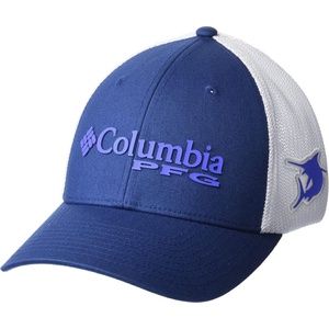 image:imageColumbia Unisex Adult PFG Logo Mesh Ball CapCarbonViolet Sea