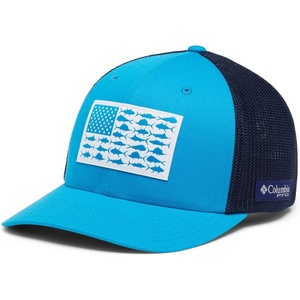image:imageColumbia Unisex Adult PFG Logo Mesh Ball CapCompass BlueOffshore Slam Flag