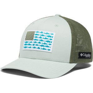 image:imageColumbia Unisex Adult PFG Logo Mesh Ball CapCool GreenMosstoneUs Fish Flag